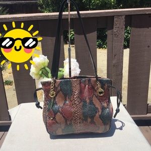 🛍JRA Exotic Snake Skin Chain Shoulder Bag